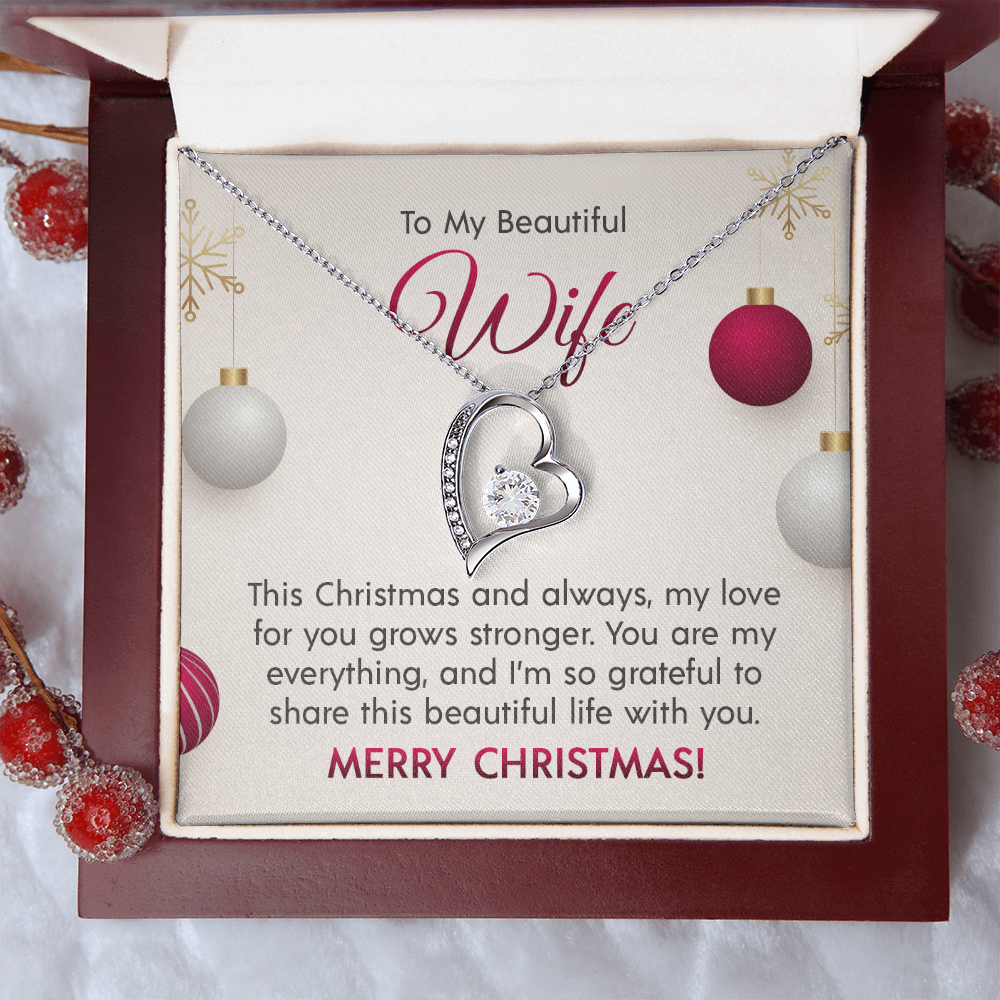 To My Beautiful Wife - Forever Love Necklace