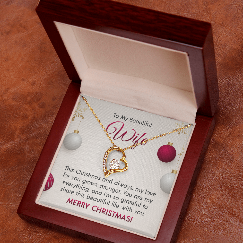 To My Beautiful Wife - Forever Love Necklace