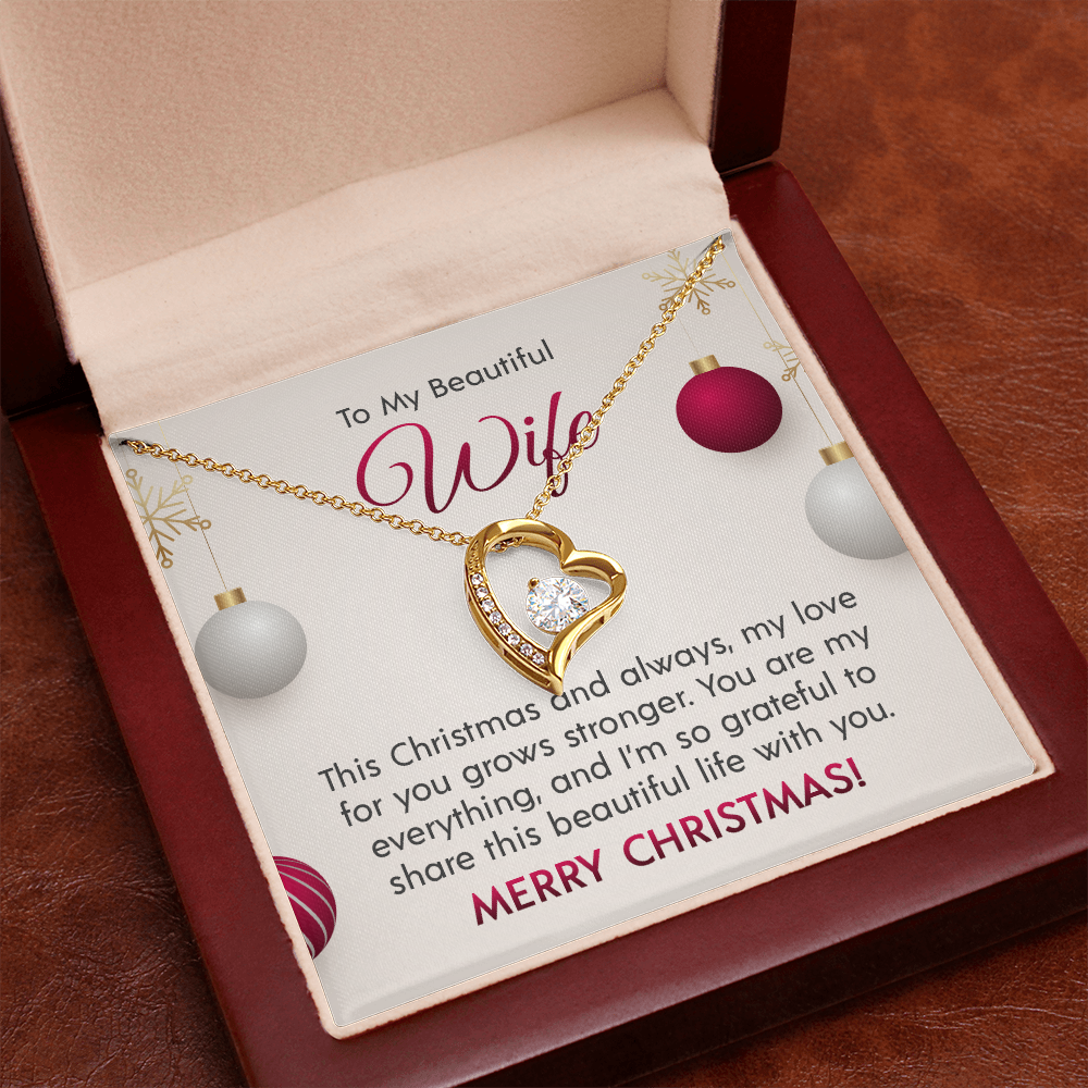 To My Beautiful Wife - Forever Love Necklace
