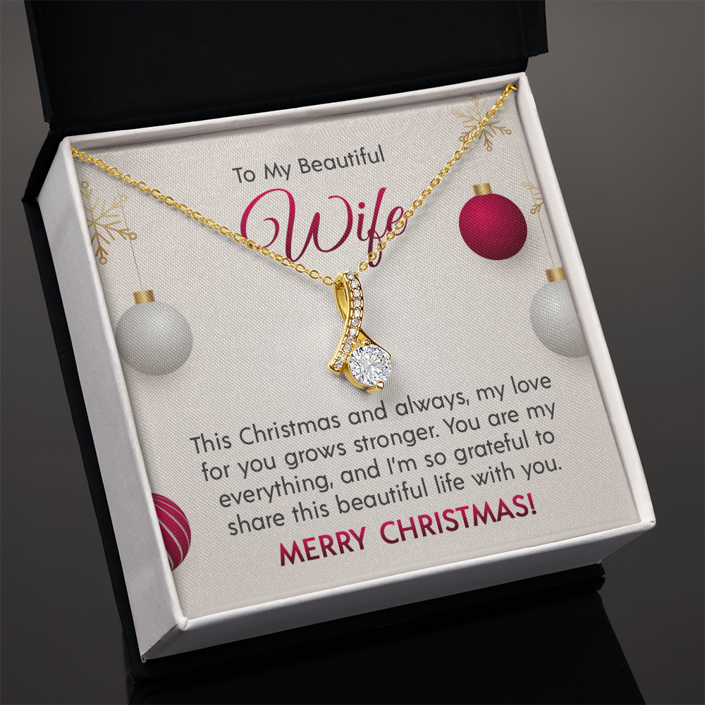 To My Beautiful Wife - Alluring Beauty Necklace