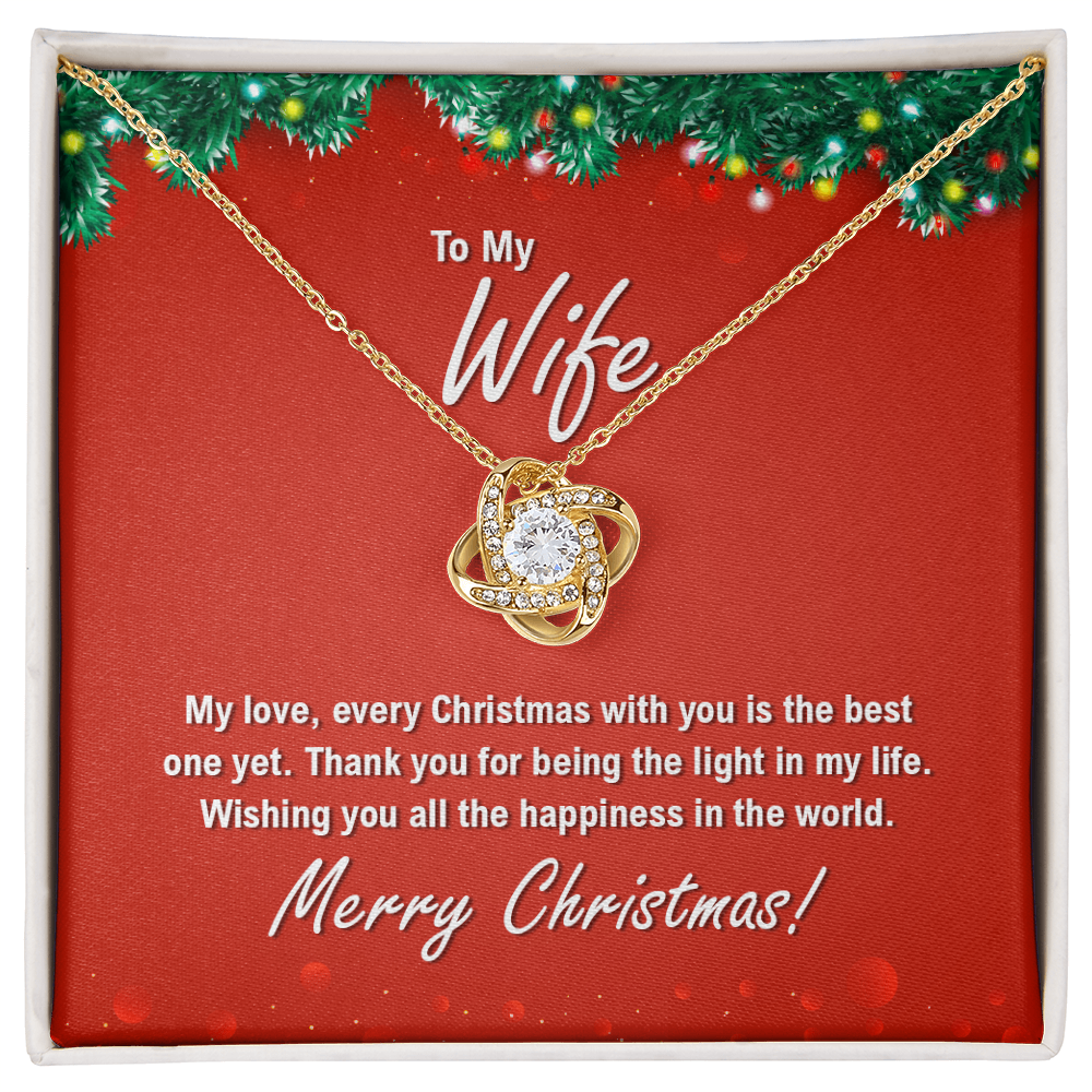To My Wife For Christmas - Love Knot Necklace