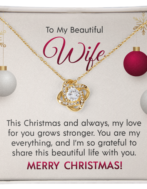 Load image into Gallery viewer, To My Beautiful Wife - Love Knot Necklace
