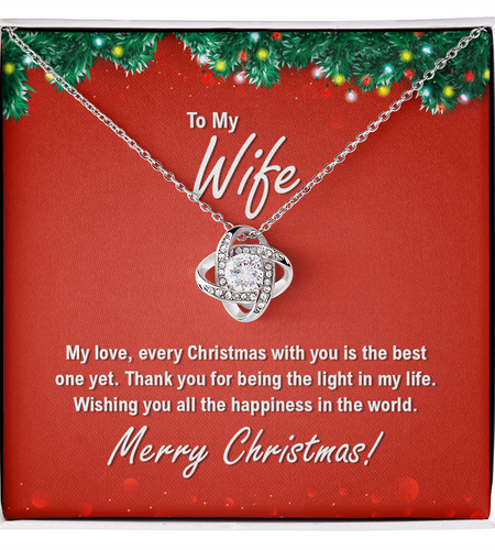 To My Wife For Christmas - Love Knot Necklace