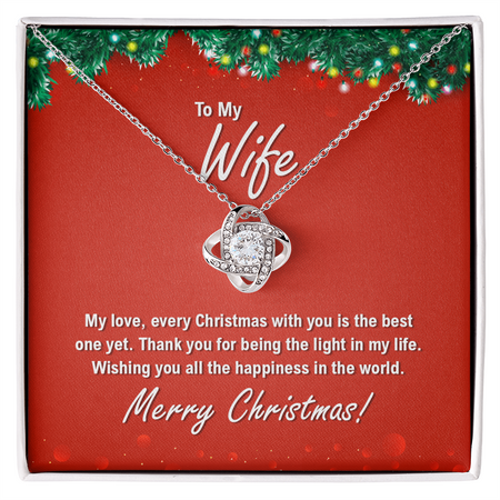 To My Wife For Christmas - Love Knot Necklace