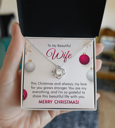 To My Beautiful Wife - Love Knot Necklace