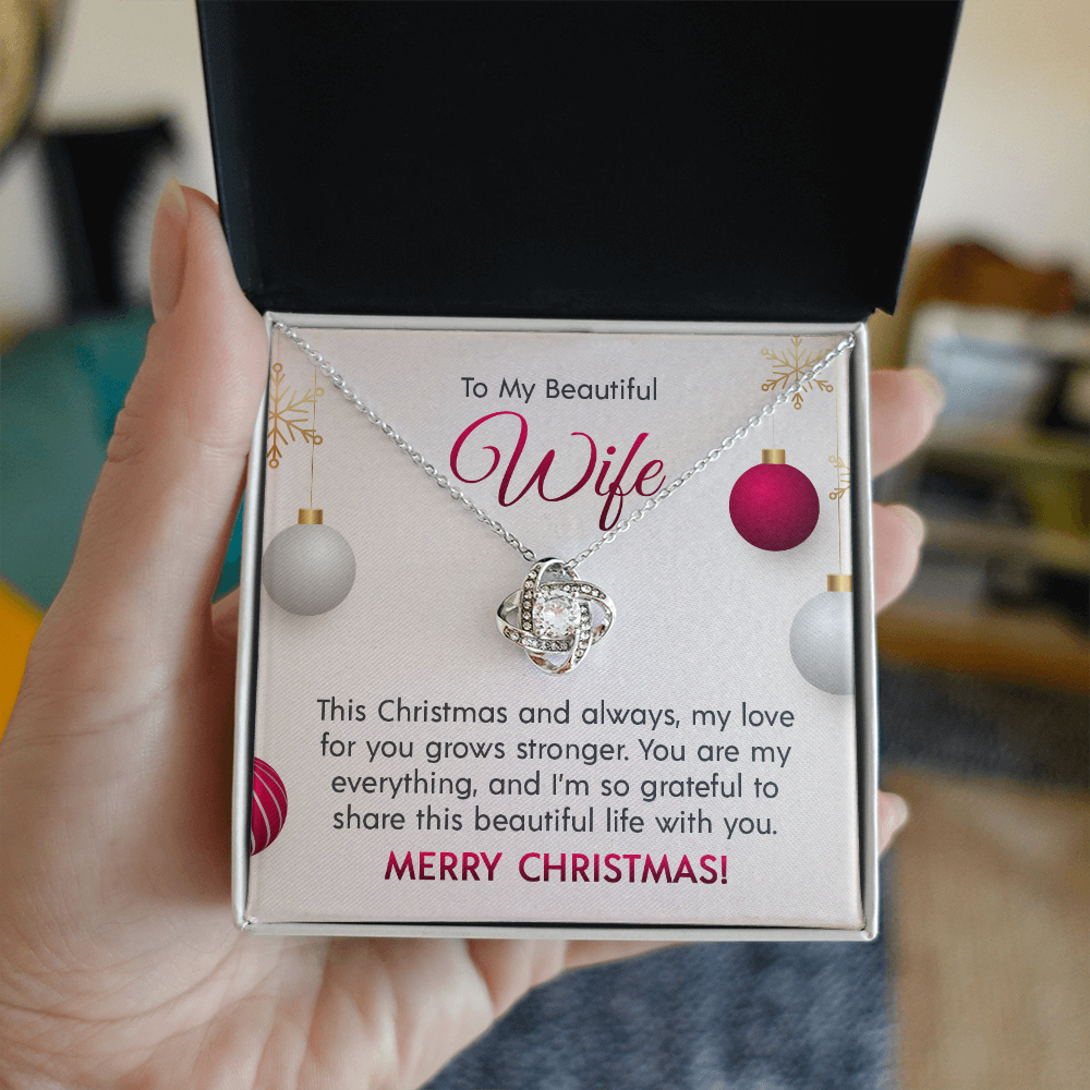 To My Beautiful Wife - Love Knot Necklace