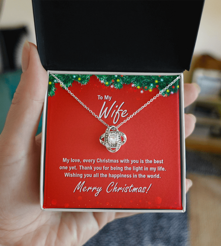 To My Wife For Christmas - Love Knot Necklace