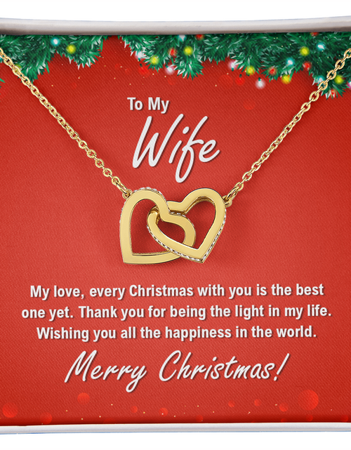 Load image into Gallery viewer, To My Wife For Christmas - Interlocking Hearts Necklace
