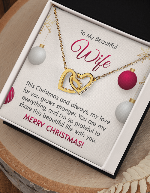 Load image into Gallery viewer, To My Beautiful Wife - Interlocking Hearts Necklace
