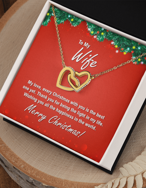 Load image into Gallery viewer, To My Wife For Christmas - Interlocking Hearts Necklace
