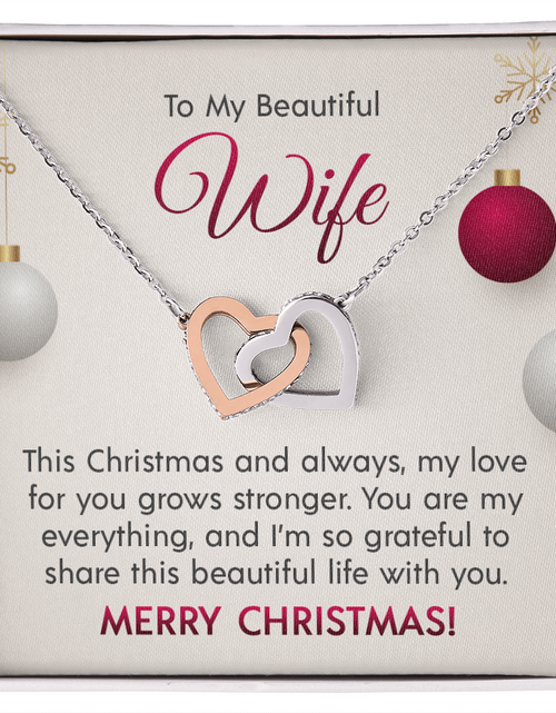 Load image into Gallery viewer, To My Beautiful Wife - Interlocking Hearts Necklace
