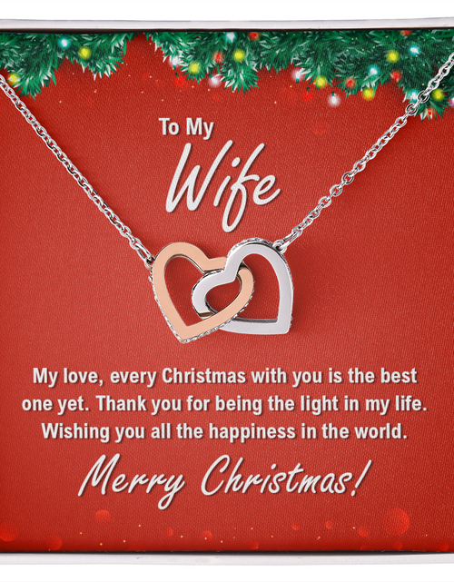Load image into Gallery viewer, To My Wife For Christmas - Interlocking Hearts Necklace

