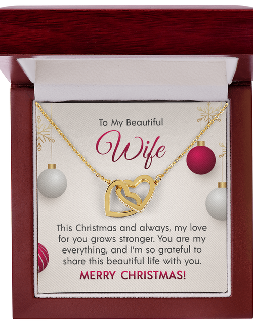 Load image into Gallery viewer, To My Beautiful Wife - Interlocking Hearts Necklace
