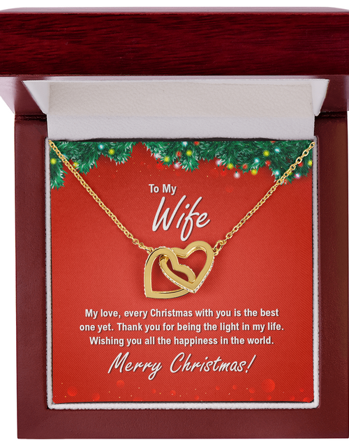 Load image into Gallery viewer, To My Wife For Christmas - Interlocking Hearts Necklace
