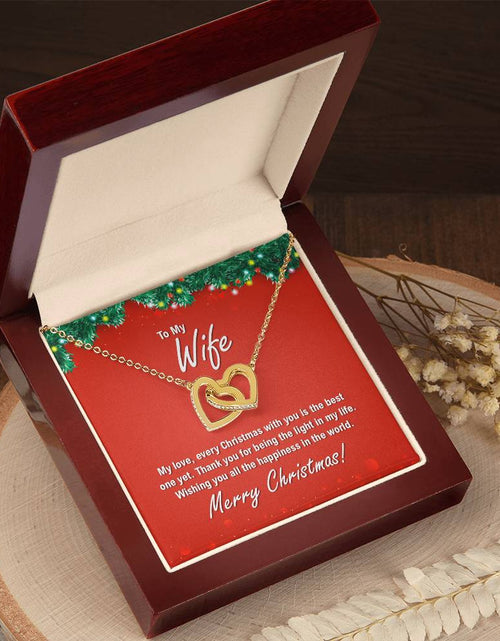 Load image into Gallery viewer, To My Wife For Christmas - Interlocking Hearts Necklace
