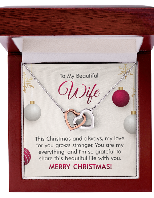 Load image into Gallery viewer, To My Beautiful Wife - Interlocking Hearts Necklace
