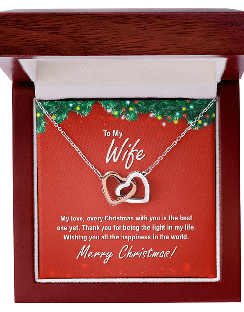 Load image into Gallery viewer, To My Wife For Christmas - Interlocking Hearts Necklace
