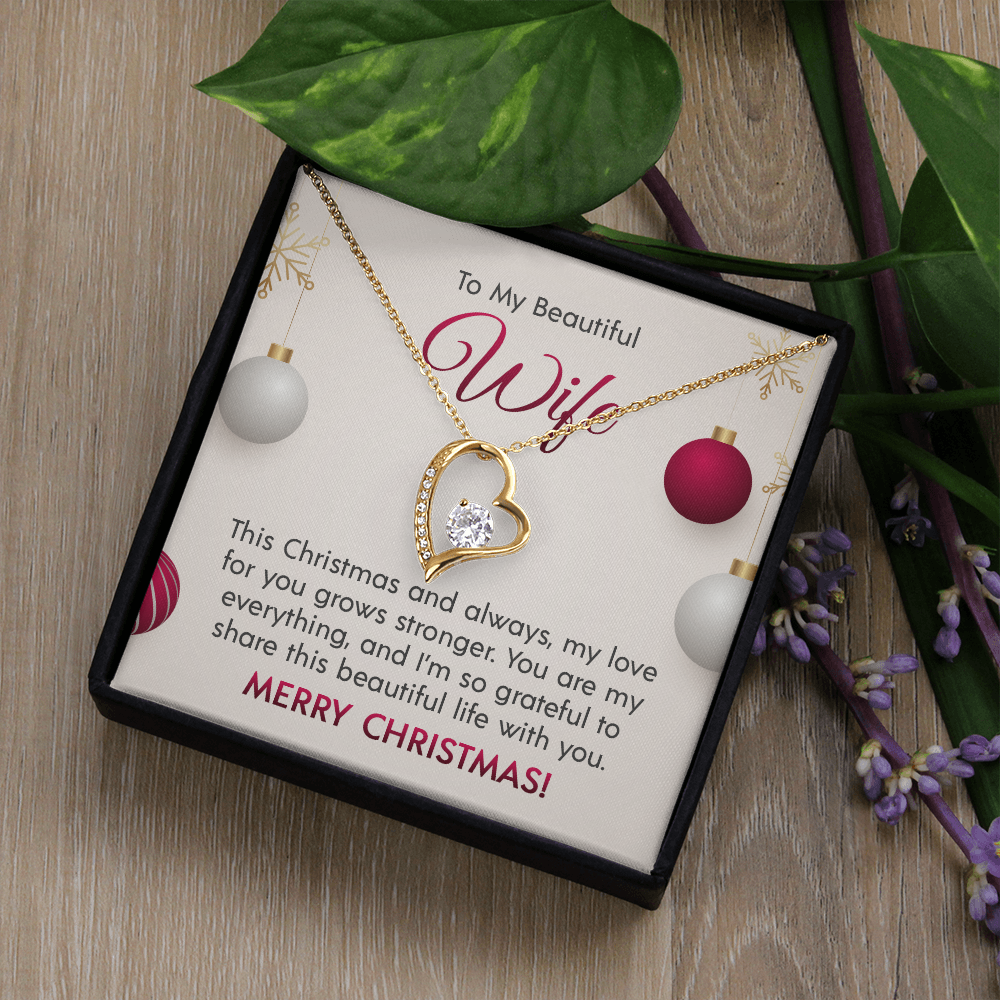 To My Beautiful Wife - Forever Love Necklace